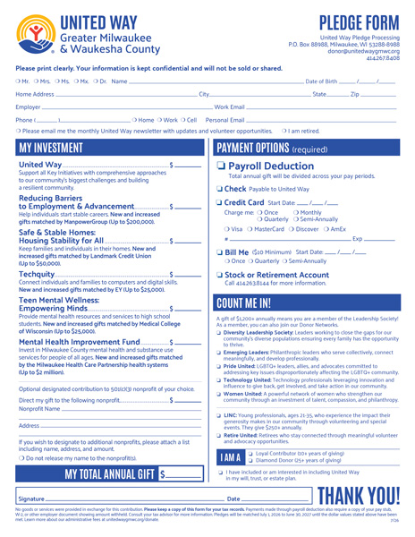 Image of pledge form
