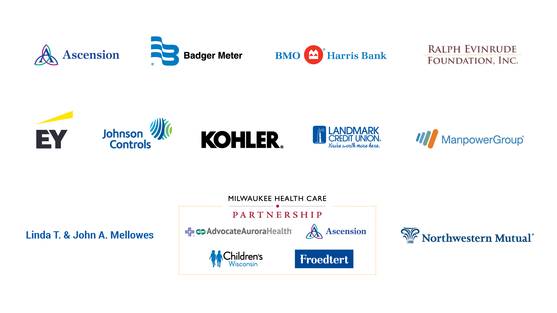 logos of companies that provided matching donation dollars in 2021
