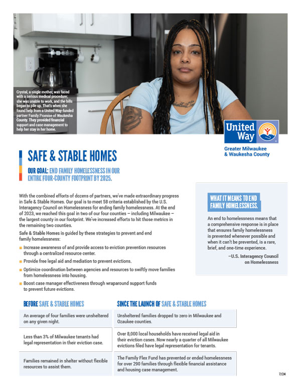 Safe & Stable Homes Overview Sheet