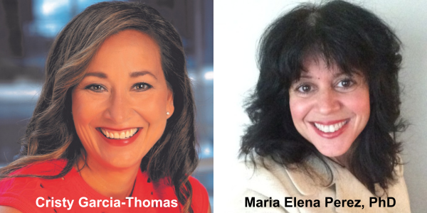 Headshots of Cristy Garcia-Thomas and Maria Elena Perez, PhD