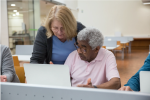 Women working on computer