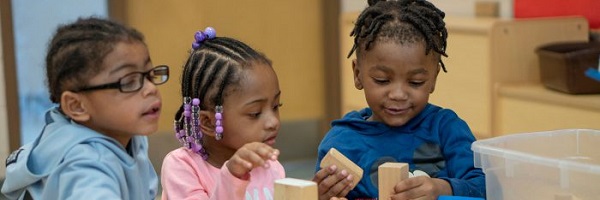 Children playing with blocks