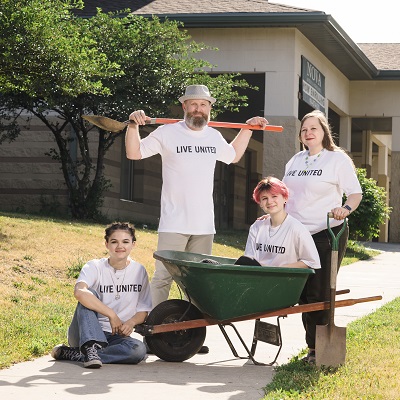 Happy volunteers on Day of Action