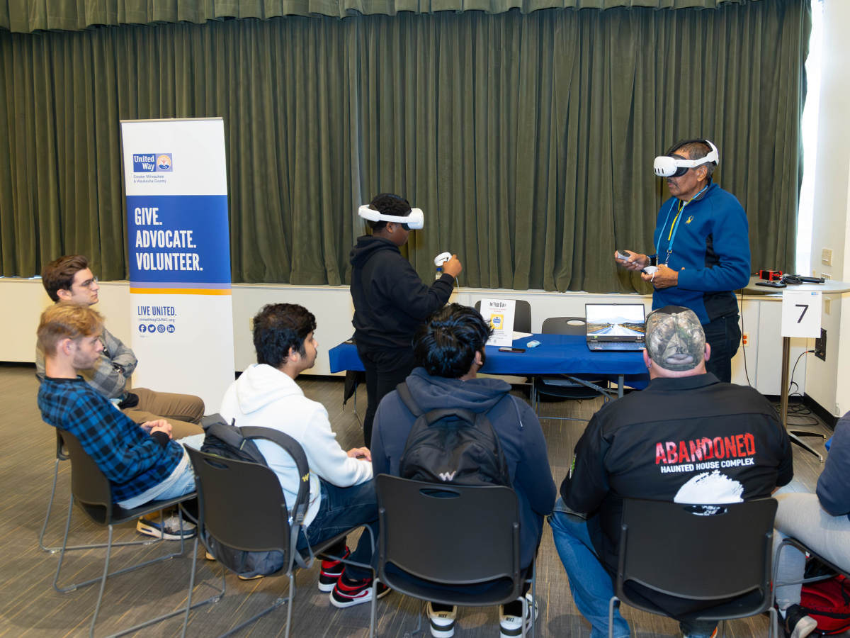Image of students learning about technology