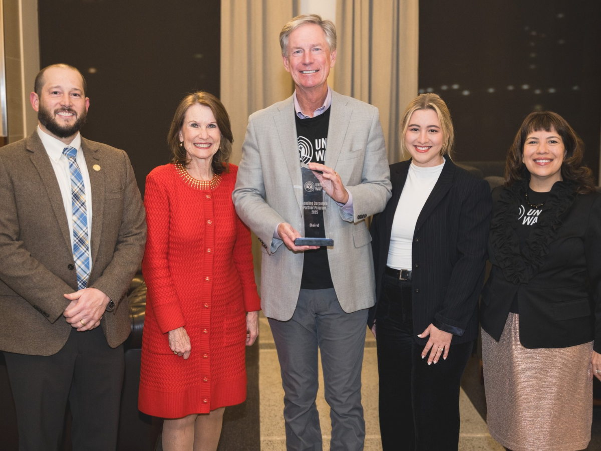Baird received the United Way Worldwide Leading Corporate Partner award in December 2025.