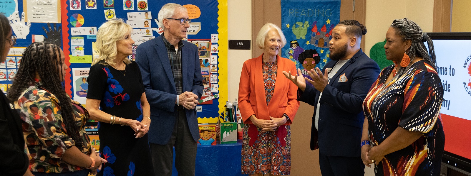 Dr. Jill Biden and Governor Tony Evers meet with Westside Academy
