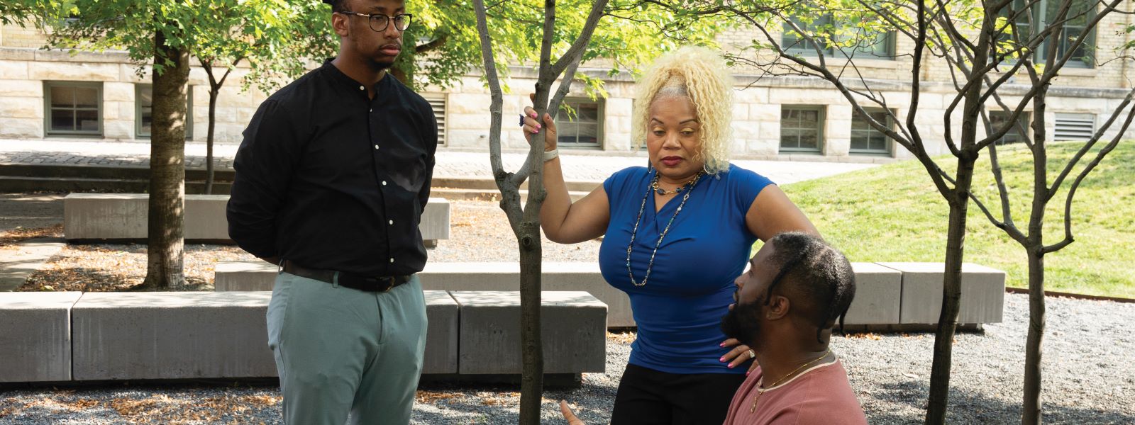 Corey Fells, Dr. Lia Knox, and Darius Smith