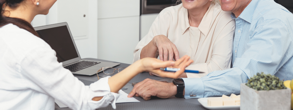 Stock photo of financial discussion