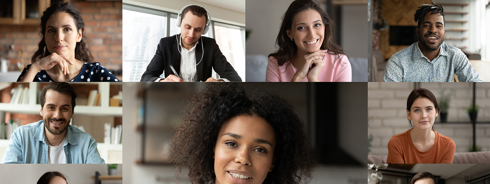 collage of photos of professionals working