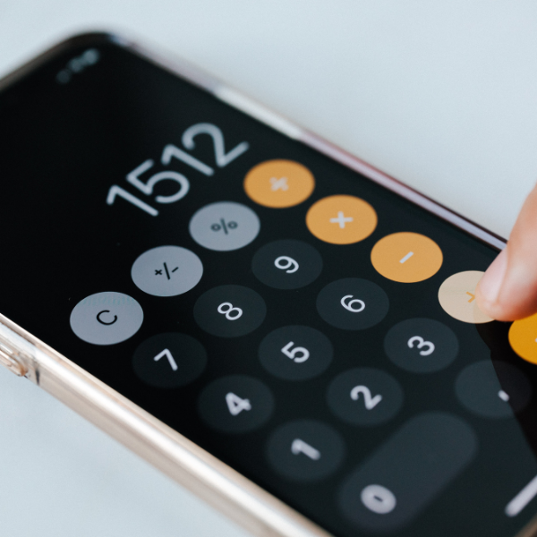 Calculator on an iPhone