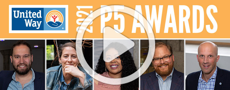 Head shots of all five philanthropic 5 award winners