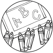 Bus image two coloring page icon