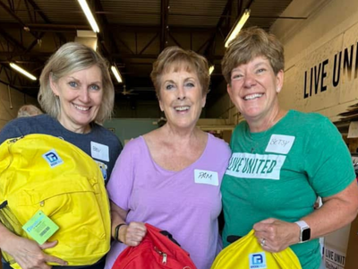 Betsy attending a Backpack Coalition event