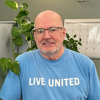Photo of Dave Wagner in United Way office
