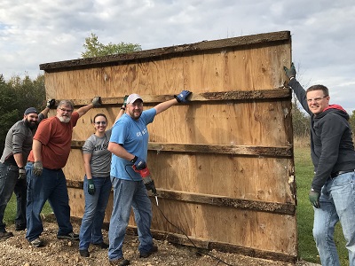 Rockwell volunteers at Girl Scout camp