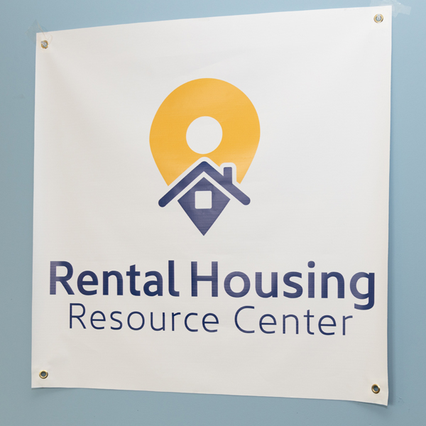sign with words Rental Housing Resource Center