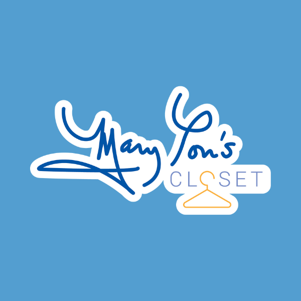 Mary Lou's Closet logo with a hanger graphic to signify that this drive collects clothes.