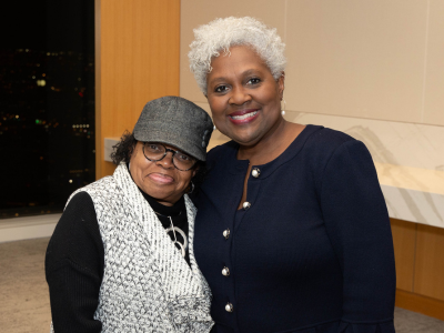 Linda McFerrin (left) with 2023 Linda McFerrin award winner Christy Brown, J.D.