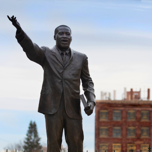 Statue on Dr. Martin Luther King Jr. Drive in Milwaukee