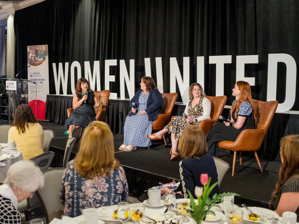 Image of panel at women united event